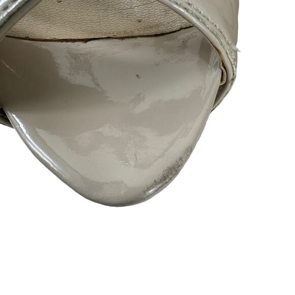 Marc Fisher Nude Tan Open Toe Ankle Strap Stiletto Platform Heels Size 8M - Picture 6 of 8